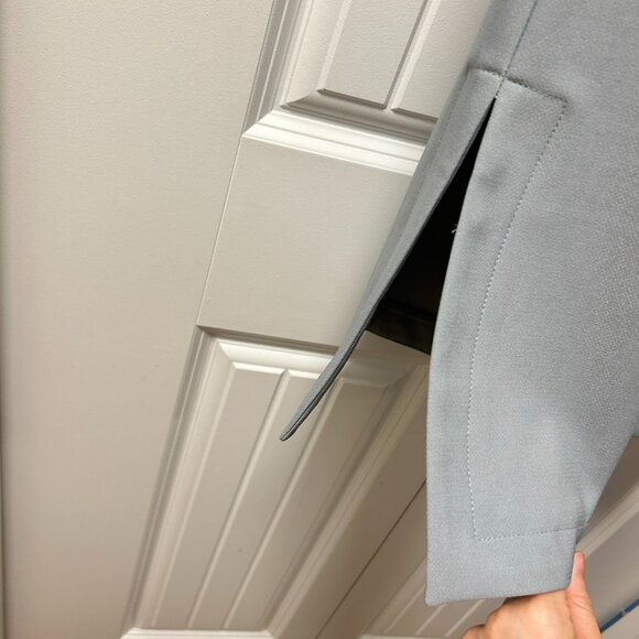 Zara Cropped Dress Pants Grey Blue - S - Picture 2 of 9